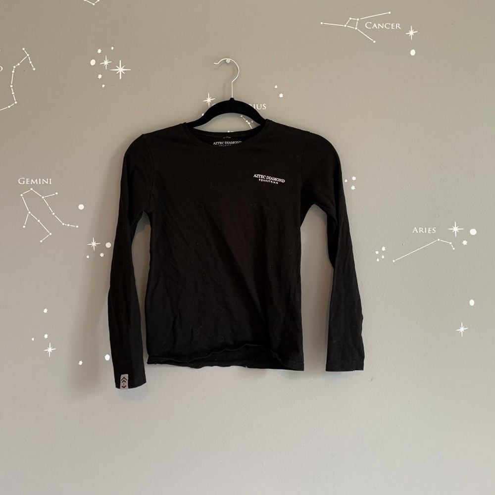 black aztec diamond equestrian shirt